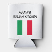 カスタム赤緑と白のフライタリアングキッチン 缶クーラー (正面)