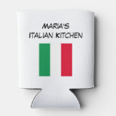 カスタム赤緑と白のフライタリアングキッチン 缶クーラー (裏面)