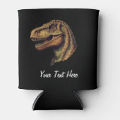 カスタム赤緑恐竜Tレックスティラノサウルス 缶クーラー (正面)