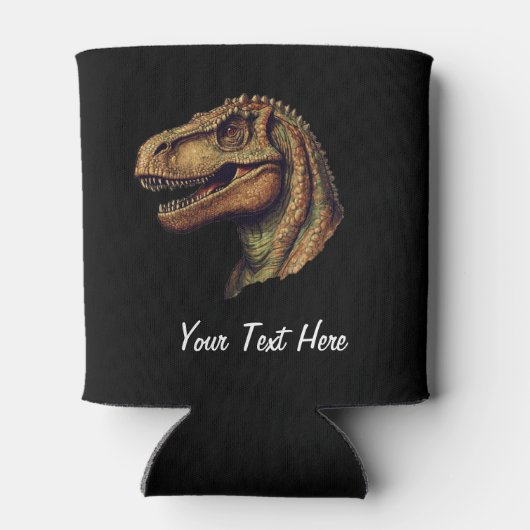 カスタム赤緑恐竜Tレックスティラノサウルス 缶クーラー (裏面)