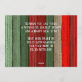 カスタム赤緑風化木板パターンH シーズンカード (裏面)