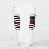 カスタム赤線アメリカ国旗 タンブラーグラス (左)