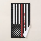 カスタム赤線消防署 ハンドタオル (ハンドタオル)