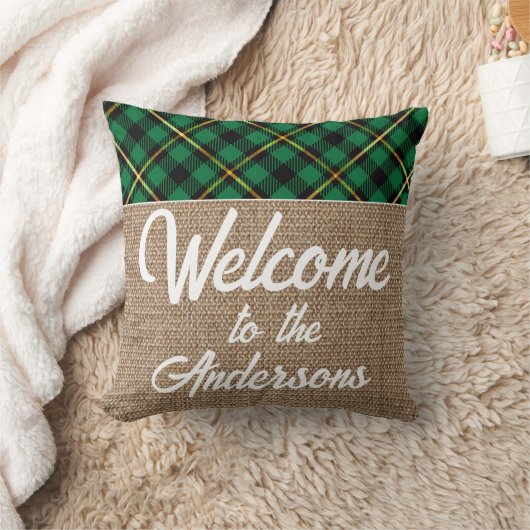 カスタム赤金ゴールドバッファローチェックタータンチェックパターン クッション (ブランケット)