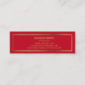 カスタム赤金ゴールド卒業の挿入ネームカード コーリングカード (裏面)