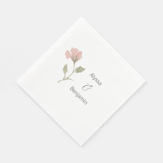 カスタム赤面ウォーター結婚カラーズナプキン スタンダードランチョンナプキン (角)