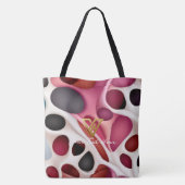 カスタム赤面トーンバブル配列のパーソナライズされたトート トートバッグ (裏面)