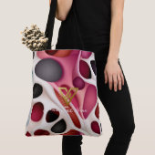 カスタム赤面トーンバブル配列のパーソナライズされたトート トートバッグ (クローズアップ)