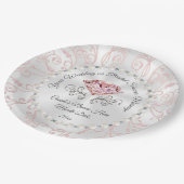 カスタム赤面ピンクダイヤモンド紙プレート ペーパープレート (アングル)