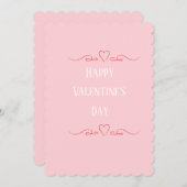 カスタム赤面ピンクミニマモダンリスト シーズンカード (正面/裏面)