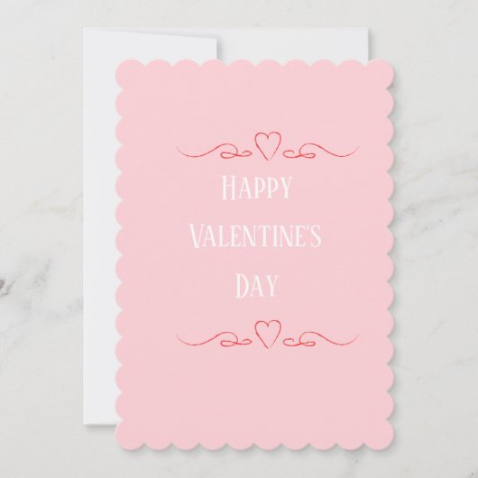 カスタム赤面ピンクミニマモダンリスト シーズンカード (正面)