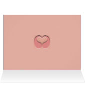 カスタム赤面ピンク抽象芸術3Dハート (内部横(上))