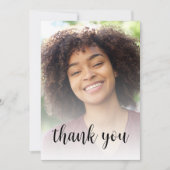 カスタム赤面ピンク30歳の誕生日パーティー サンキューカード (正面)