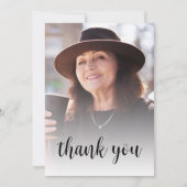 カスタム赤面ピンク60th誕生日パーティー サンキューカード (正面)