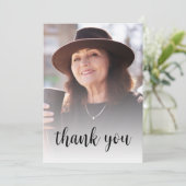 カスタム赤面ピンク60th誕生日パーティー サンキューカード (スタンド正面)