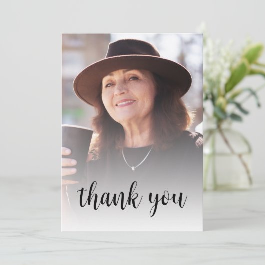 カスタム赤面ピンク60th誕生日パーティー サンキューカード (スタンド正面)