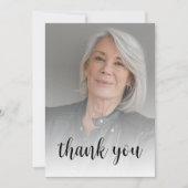 カスタム赤面ピンク70th誕生日パーティー サンキューカード (正面)