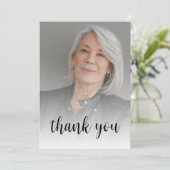 カスタム赤面ピンク70th誕生日パーティー サンキューカード (スタンド正面)