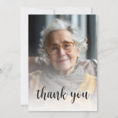 カスタム赤面ピンク80th誕生日パーティー サンキューカード (正面)