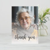 カスタム赤面ピンク80th誕生日パーティー サンキューカード (スタンド正面)