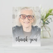 カスタム赤面ピンク90th誕生日パーティー サンキューカード (スタンド正面)