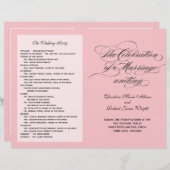 カスタム赤面結婚式 プログラム (正面/裏面)