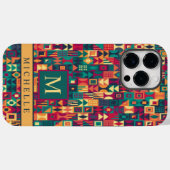 カスタム赤黄色の緑の図形の幾何学的 Case-Mate iPhoneケース (裏面 (横))