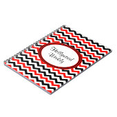 カスタム赤黒白シボロンノートブック ノートブック (左側)