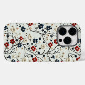 カスタム赤、青、白の刺繍フローラ引用文 Case-Mate iPhoneケース (裏面 (横))