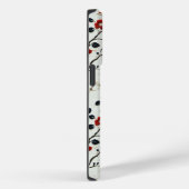 カスタム赤、青、白の刺繍フローラ引用文 Case-Mate iPhoneケース (裏面 / 右)