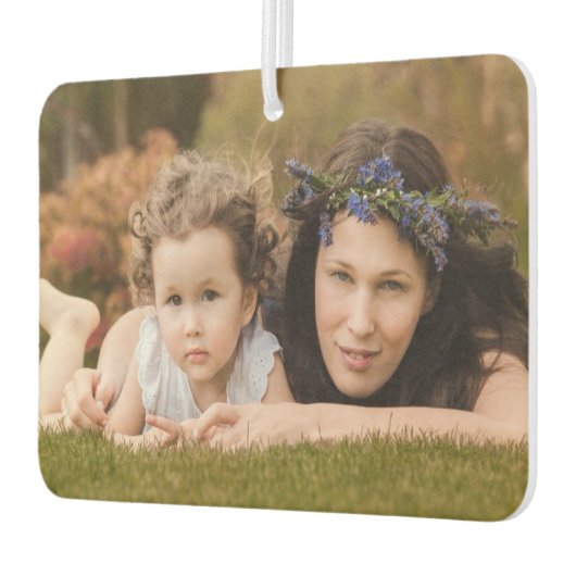 カスタム車のアクセサリーパーソナライズされた、写真の贈り物。 カーエアーフレッシュナー (左)