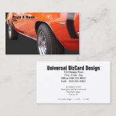 カスタム車の占領オレンジ自動車 名刺 (正面/裏面)