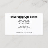 カスタム車の占領オレンジ自動車 名刺 (裏面)