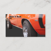 カスタム車の占領オレンジ自動車 名刺 (正面)