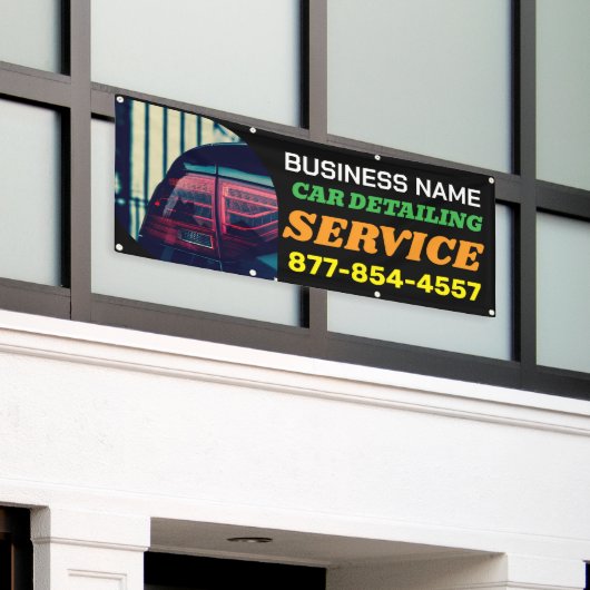 カスタム車の詳細バナー 横断幕 (ビルの外側)