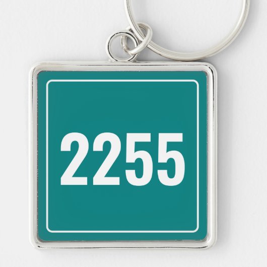 カスタム車両番号プレートキーチェーン キーホルダー (正面)