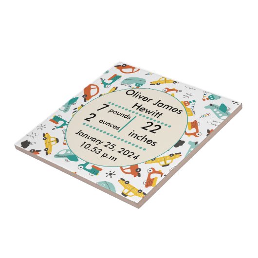 カスタム車誕生統計の生まれたばかりのベビー タイル (側面)