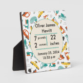 カスタム車誕生統計の生まれたばかりのベビー フォトプラーク (正面)