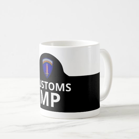 カスタム軍隊警察ブラサード コーヒーマグカップ (正面右)