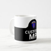 カスタム軍隊警察ブラサード コーヒーマグカップ (正面左)