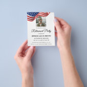 カスタム軍隊退職パーティの招待状 チラシ (手)