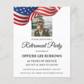 カスタム軍隊退職パーティの招待状 チラシ (正面)