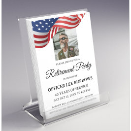 カスタム軍隊退職パーティの招待状 チラシ