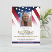 カスタム軍隊退職パーティの招待状 招待状 (スタンド正面)