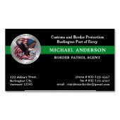 カスタム軍隊連邦警察パトロール縁どロゴ マグネット名刺 (正面)