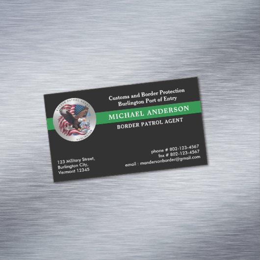 カスタム軍隊連邦警察パトロール縁どロゴ マグネット名刺 (インサイチュ)
