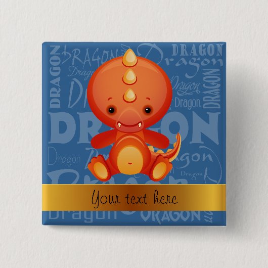 カスタム辰年ワードアート 缶バッジ (正面)