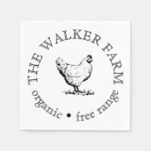 カスタム農場ビジネスプロモーションロゴ スタンダードカクテルナプキン (正面)