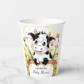 カスタム農場牛の赤ちゃんシャワー 紙コップ (正面)