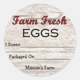 カスタム農場生卵ステッカー ラウンドシール
